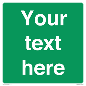 Custom Safe Condition: Blank (green) sign